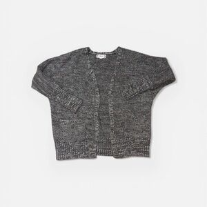 Pink Rose Gray Marled Open-Front Cardigan Size Small